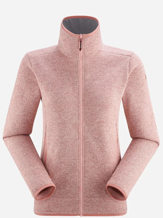 Women's Cardigan with Zipper Pink