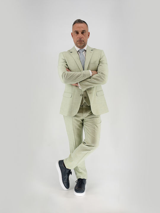 Men's Suit with Vest Mint