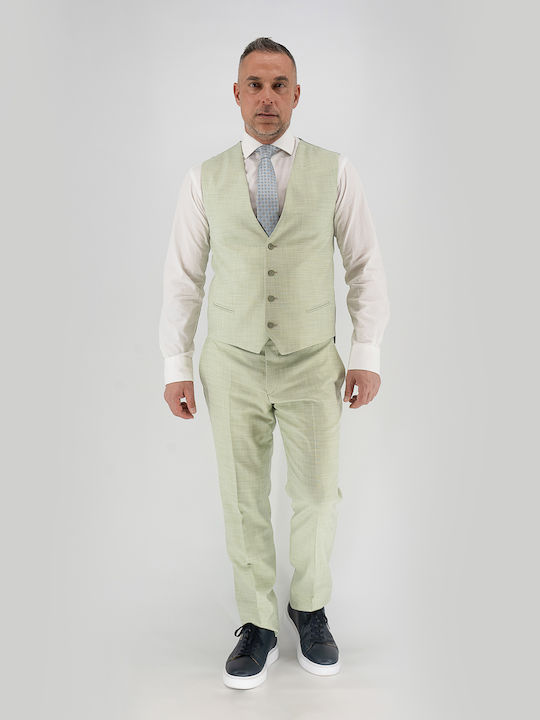 Men's Suit with Vest Mint