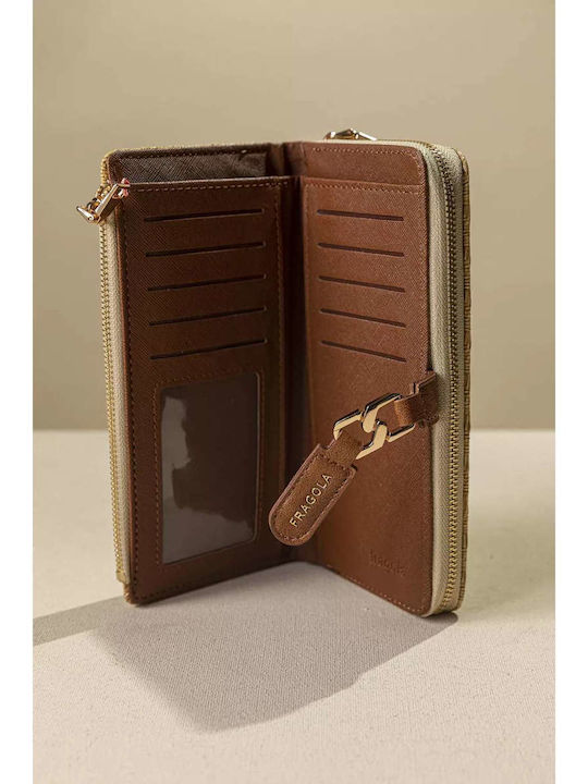 Große Damenbrieftasche Beige