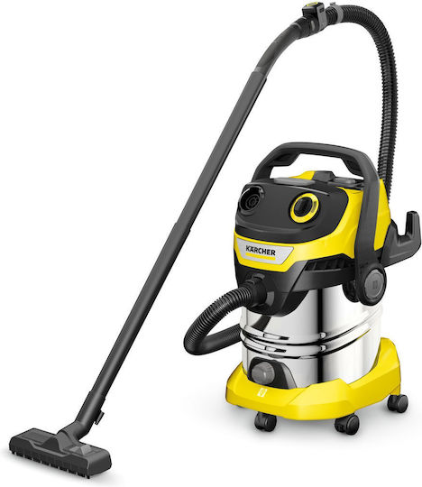 Karcher WD 5 Control S 25/5/22 Nass-Trocken Staubsauger 1200W mit Edelstahl Behälter 25lt