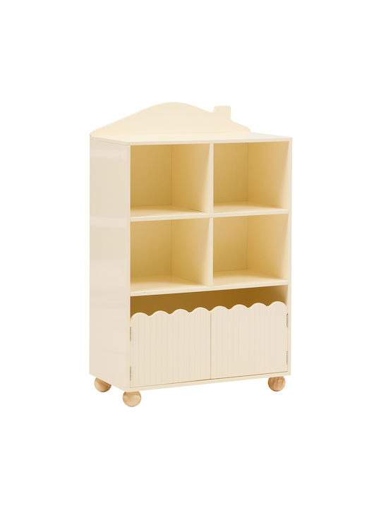 A-s Bouli Βιβλιοθήκη Δαπέδου Ξύλινη Μπεζ 60x30x94.5cm
