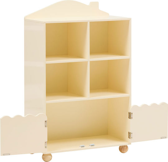 A-s Bouli Βιβλιοθήκη Δαπέδου Ξύλινη Μπεζ 60x30x94.5cm