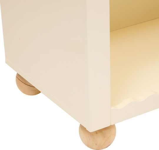 A-s Bouli Βιβλιοθήκη Δαπέδου Ξύλινη Μπεζ 60x30x65cm