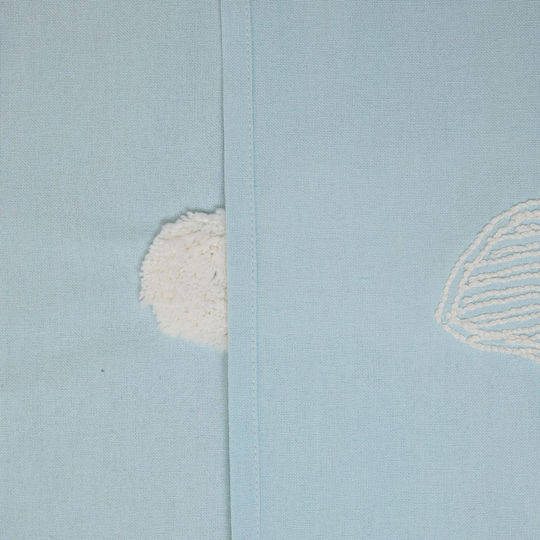 Kinder Vorhang Verdunkelung A-s Tufy mit Grommet Hellblau 140x260cm