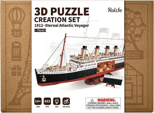 Robotime Tgl02 Rolife 1912 Eternal Atlantic Voyager Led 443pcs