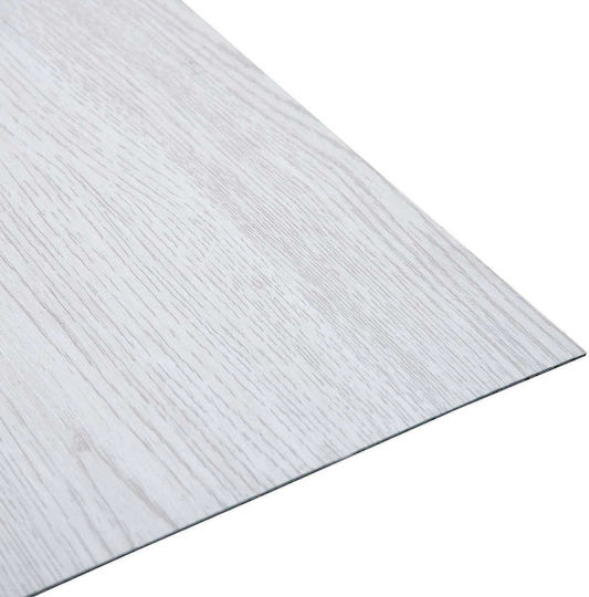 vidaXL Set Plastic Floor PVC with 55 Tiles 1.5mm L30.5xW30.5cm White