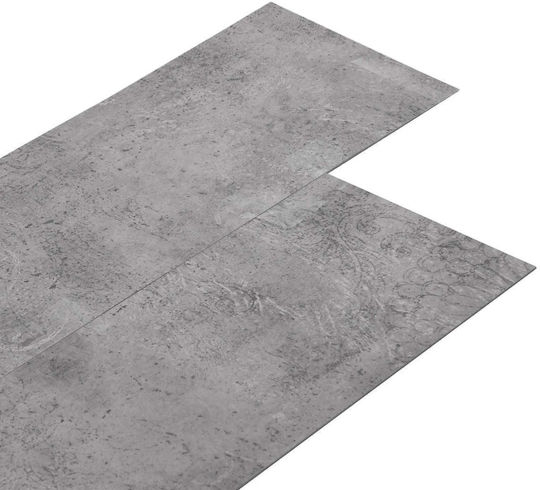 vidaXL Set Plastic Floor PVC with 18 Tiles 2mm M122.8xP23.8cm Brown