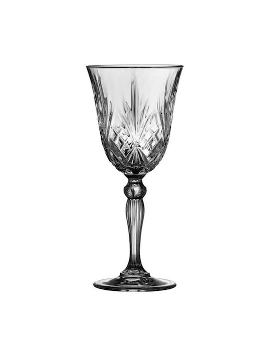 Lyngby Set of Glasses for White and Red Wine made of Crystal in Red Color Stemmed 4pcs