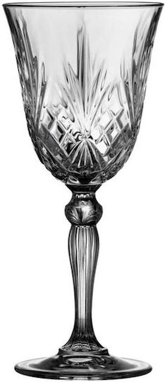 Lyngby Set of Glasses for White and Red Wine made of Crystal in Red Color Stemmed 4pcs