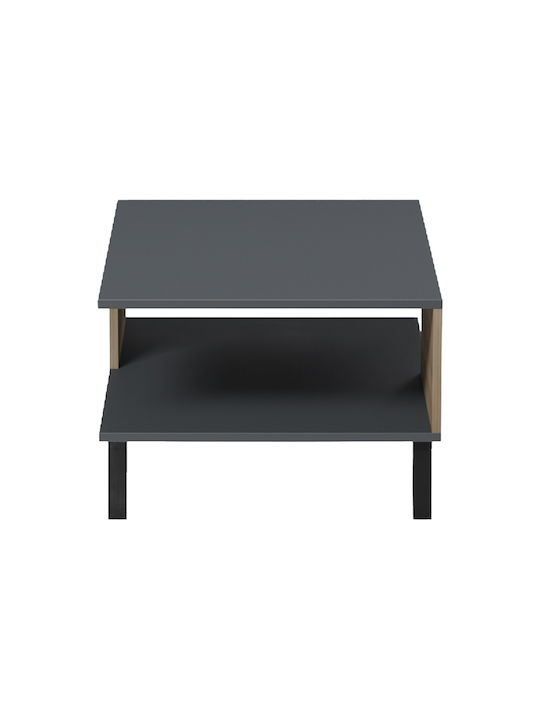 Rectangular Central Coffee Table Tuscany from Solid Wood with Lifting Mechanism Anthracite W83xL54xH34cm