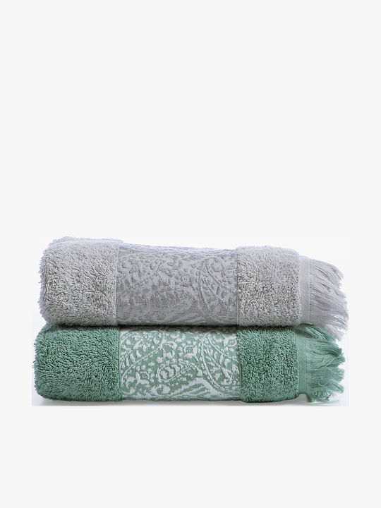 Nef-Nef Homeware Badehandtuch-Set 3 Stück Jetrix Grüne Gewicht 500gr/m²