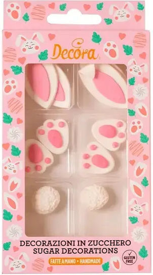 Decora Sugar Decoration Kit Make A Bunny Rabbits 26x50mm 10 Pieces