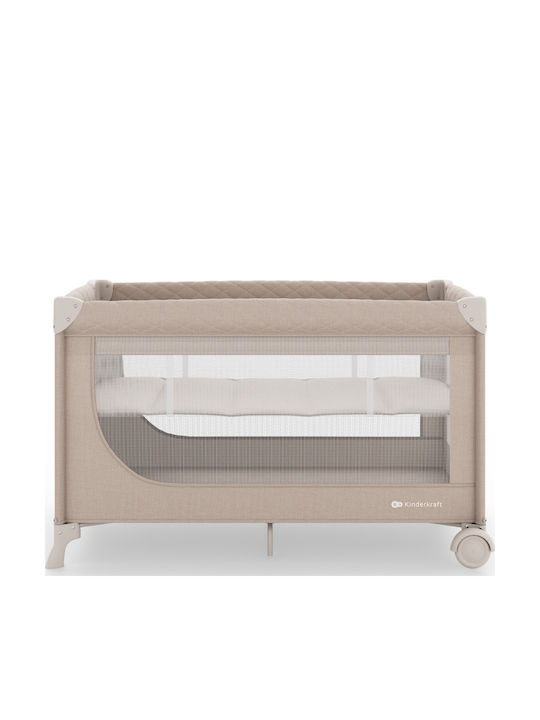 Kinderkraft Leody Кошара за игра с Маса за повиване и Матрак Бежова