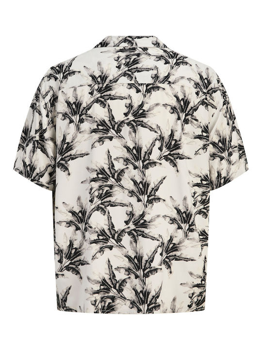 Jack & Jones Cămașă Mâneca Scurtă Floral Gri Glacier