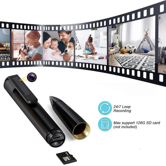 Cameră Ascunsă Stilou Full HD Iuni W9 Pro 64GB Înregistrare Video-Audio Fotografii