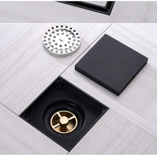 Capac De Pardoseală Din Alamă Cu Dimensiunea 10x10cm Bronz