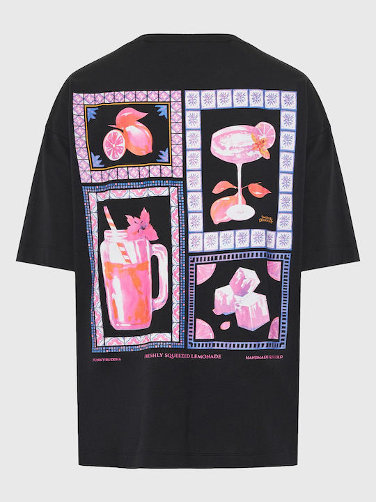Damen T-Shirt Schwarz FBL013-156-04-Schwarz