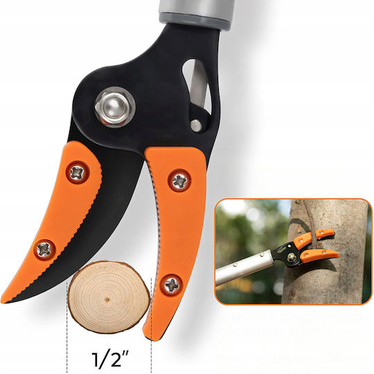 Foarfecă De Ramuri Zola 100 Cm Lungime Mâner Ergonomic Reglaj Unghi Tăiere 90° Roșu Argintiu