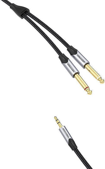 Vention Audio Cable 3.5mm Male To 2x 6.35mm Male Jack Vention Barhk 8m