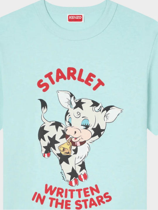 Cartoon Women's T-shirt Aqua