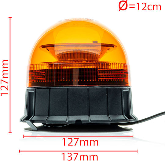 Einparts Notfall-Autolichter LED 12 / 24V Wasserdicht mit Orange Beleuchtung