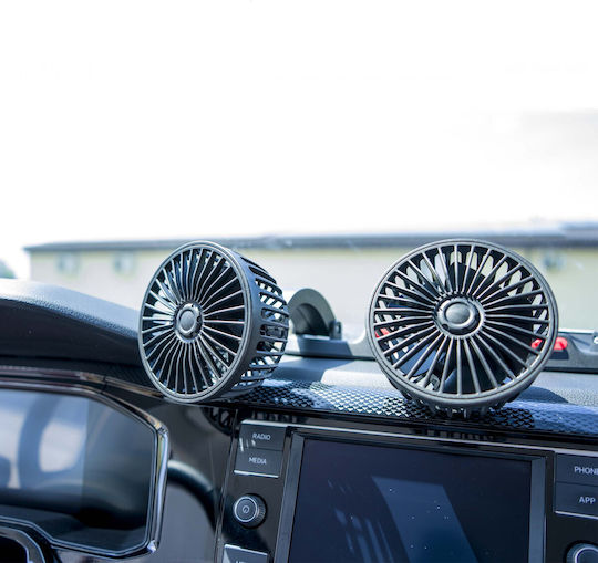 Einparts Triple 12v Car Fan Adjustable Modes