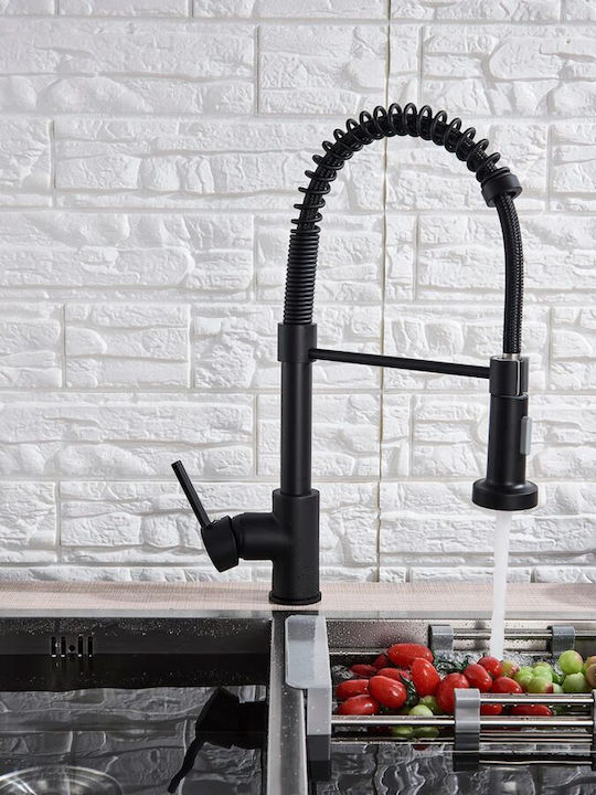 Berg Küchenarmatur Zähler mit Abnehmbare Dusche Schwarze