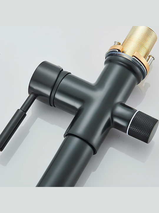 Kitchen Faucet Counter Flexible Black