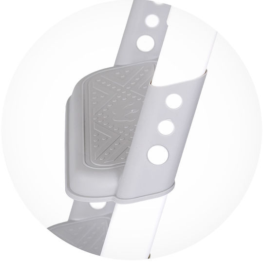 Chipolino Toddler Toilet Seat with Footrest Handles and Gray Cushion