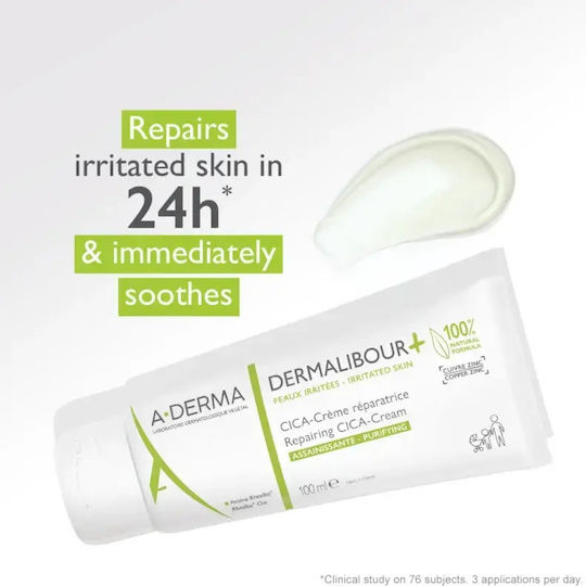 A-derma Dermalibour+ Regenerating Cream Irritated Skin Capacity Ml 100