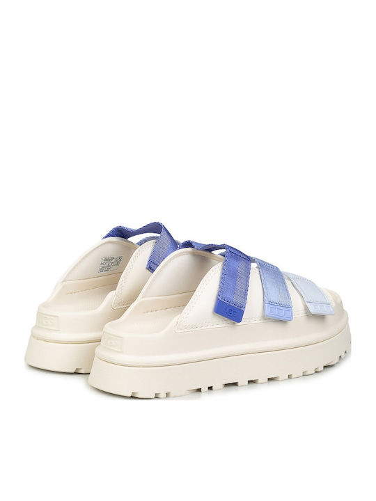 Goldenglow Slide Flache Sandalen für Damen Weiß