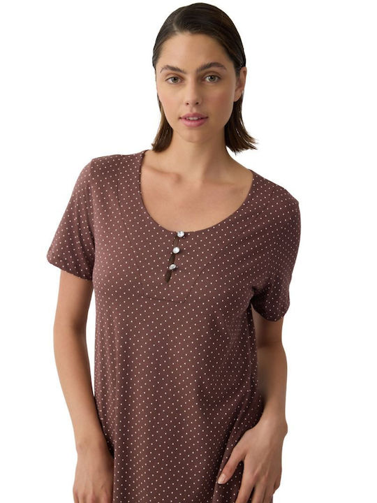 Minerva Summer Women's Nightgown Brown