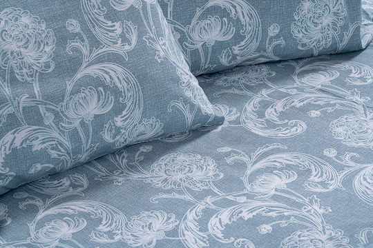 Beauty Home 12365 Super-Double Set 4 Pieces 170x200+32cm with Rubber Hugger Turquoise