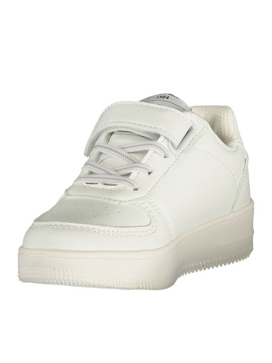 Kids Sneakers with Hoop & Loop Closure White
