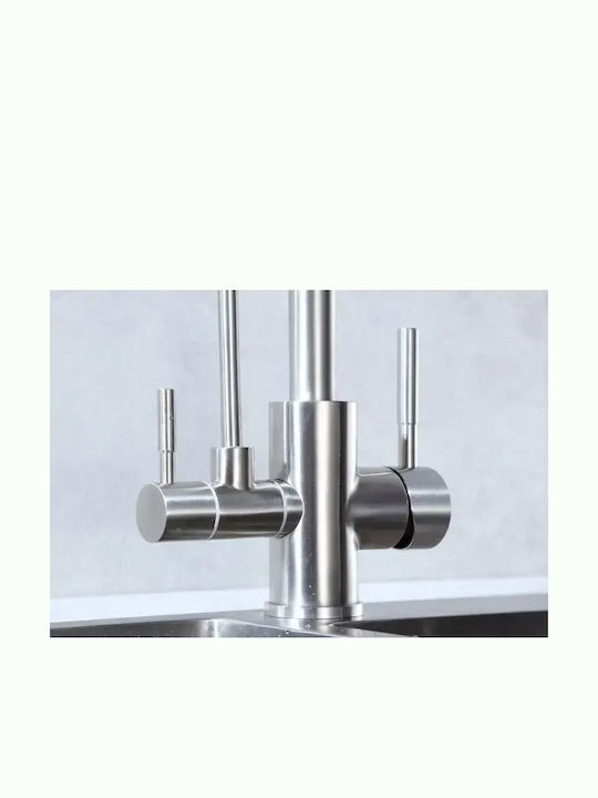 Landsh Poly1541 Kitchen Counter Faucet with Pull-Out Spray Bronze
