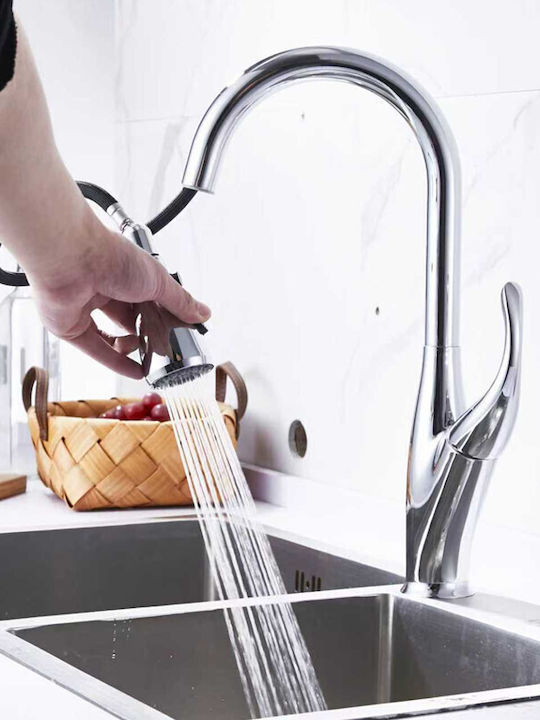 Landsh Küchenarmatur Zähler mit Abnehmbare Dusche Kupfer