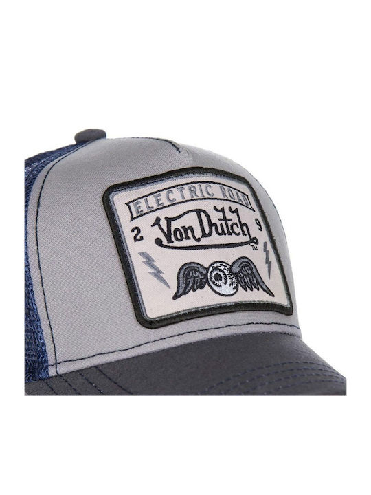 Von Dutch Ανδρικο Καπελο Trucker Μπλε Γκρι Vd 0 Cas1 Square3b-grey