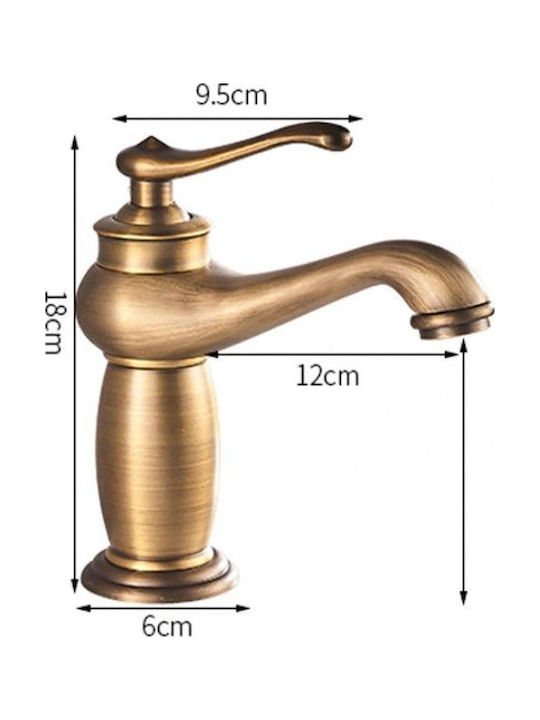 Landsh Retro Copper Mixing Sink Faucet