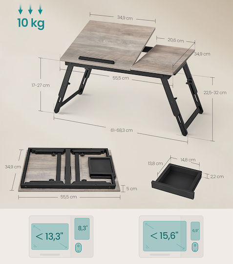 Songmics Laptop-Ständer Für Laptop Grau LLD105W01
