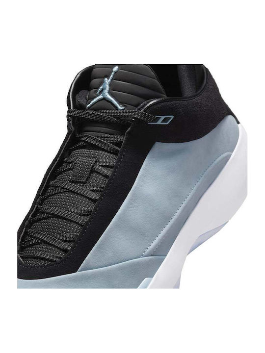 Air  40 Blue Suede Low Basketball Shoes Light Armory Blue Anthracite Black