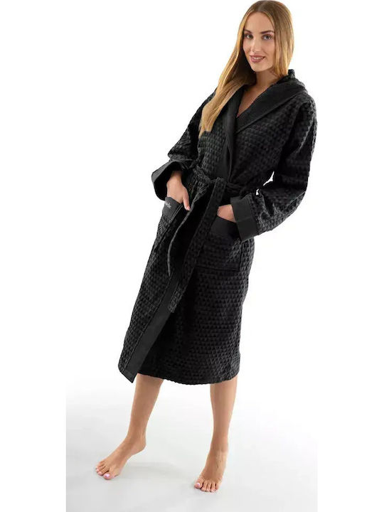 Guy Laroche Tokyo Μπουρνούζι με Κουκούλα Black