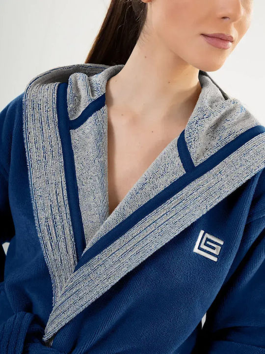 Guy Laroche Monogram Μπουρνούζι με Κουκούλα