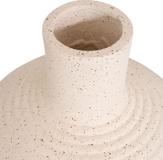 Dekorative Keramikvase Ted Ecru 26x26xH33cm