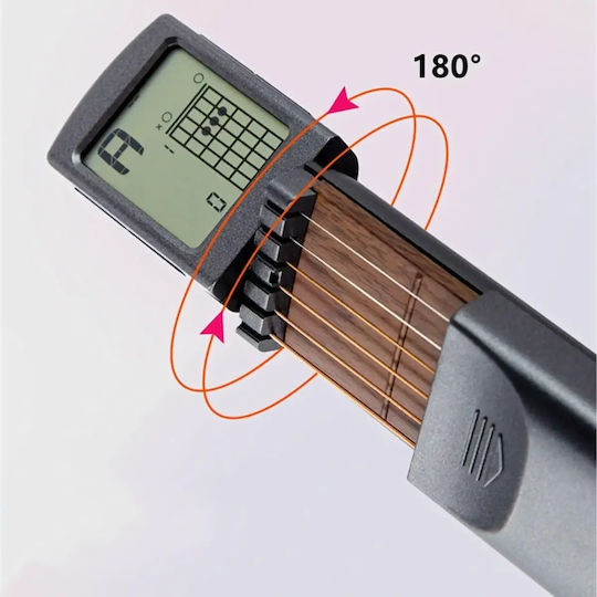 Antrenor Digital de Acorduri Chitară Zola Ecran Rotativ Funcție Metronom Corzi de Oțel 6 Taste Alimentare cu Baterie 310 × 50 × 35 Mm