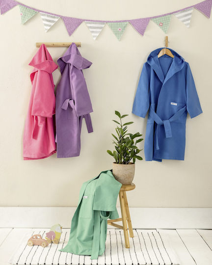 Nima Kids Bathrobe Green with Hood