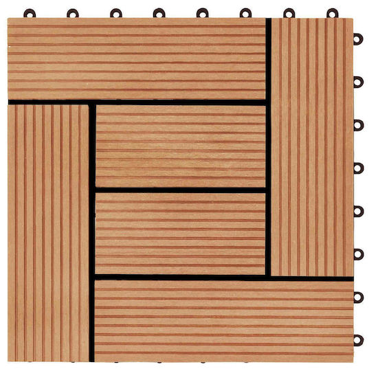 vidaXL Material for Garden Flooring from Wood 30x30cm 11 Pieces