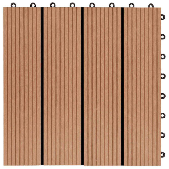 vidaXL Wood Garden Flooring Material 30x30cm 11 Pieces