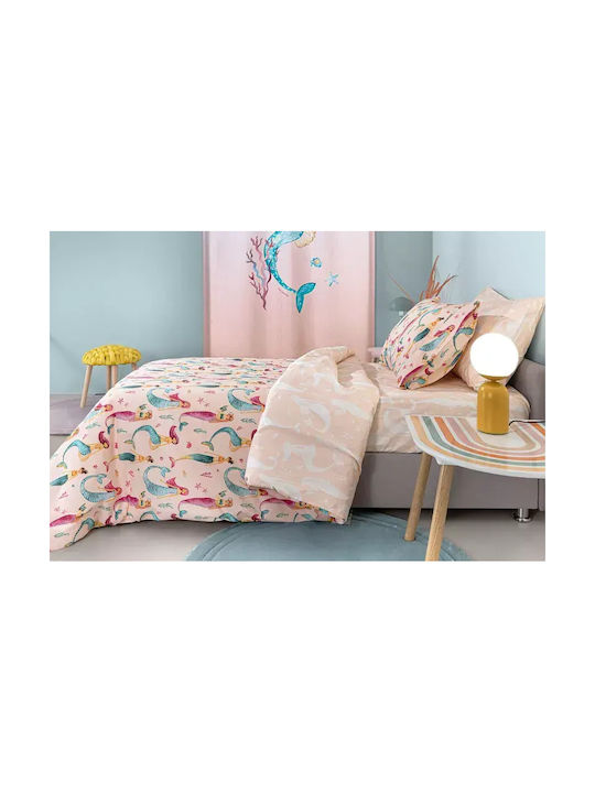 Guy Laroche Single Cotton Sheet Set Salmon 165x250cm 3pcs