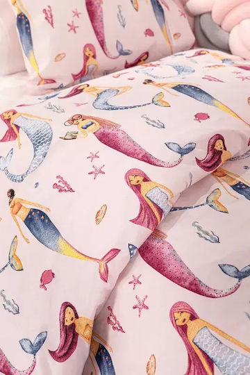 Guy Laroche Single Set with Elastic Band Pink 100x200cm
